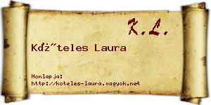 Köteles Laura névjegykártya