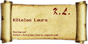 Köteles Laura névjegykártya